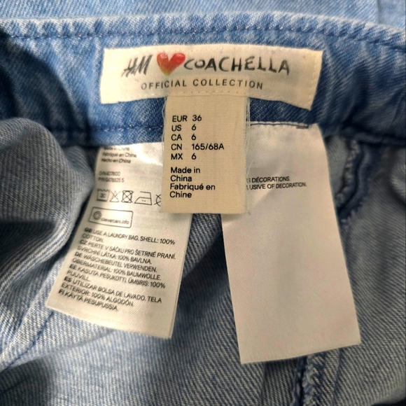 H&M Coachella Collection Denim Skirt Woman's Size 6 - Picture 3 of 3